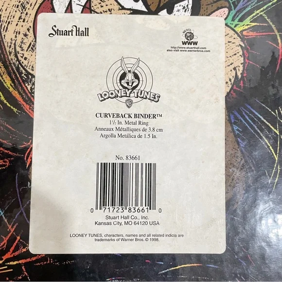 Looney Tunes TAZ the Tasmanian Devil Binder 3-Ring 90s RETRO Vintage New - Picture 3 of 8